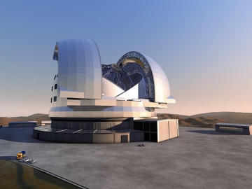 Das Extremely Large Telescope (E-ELT), Designkonzept 2011 (Credit: ESO) Das Extremely Large Telescope (E-ELT), Designkonzept 2011 (Credit: ESO)